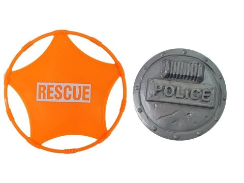 LEAN Toys Zestaw Policyjny Helikopter Auto Policja Łódź Dźwięk Broń