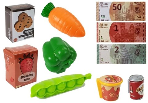 LEAN Toys Zestaw Sklepowy Kasa z Mikrofonem, Dźwiękiem, Terminalem