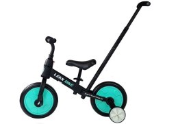 LEAN Trike Rower Biegowy Trójkołowy Na Pedały 3w1 Czarno-Miętowy