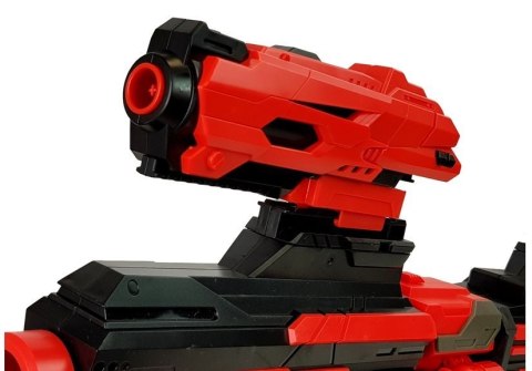 LEAN Toys Duży Pistolet Karabin Na Piankowe Naboje 40 Sztuk Czerwono- Czarny Celownik