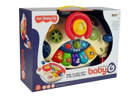 LEAN Toys Interaktywna Kierownica dla dzieci Pianinko Odgłosy Zwierząt Telefon