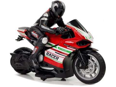 LEAN Toys Motor Sportowy Ścigacz Zdalnie Sterowany 2.4G Zasięg 35 m Czerwony