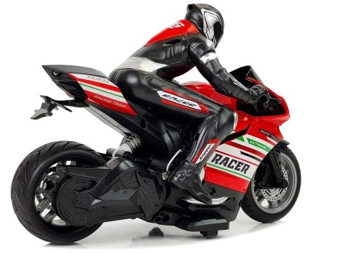 LEAN Toys Motor Sportowy Ścigacz Zdalnie Sterowany 2.4G Zasięg 35 m Czerwony