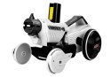LEAN Toys Pistolet Wyrzutnia Autko 2 w 1 Zdalnie Sterowany Piankowe Krążki Biały 2,4 G