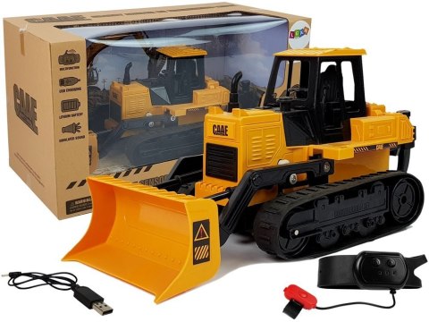 LEAN Toys Spychacz Buldożer Koła Gąsiennicowe Zdalnie Sterowany Ruchem Gestem Ręki 2.4G 1:28