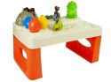 LEAN Toys Stolik Ciastolina Dinozaury Jajka Foremka Wulkan ze Świecącą Lawą 4 Kolory