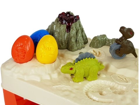 LEAN Toys Stolik Ciastolina Dinozaury Jajka Foremka Wulkan ze Świecącą Lawą 4 Kolory LEAN Toys Stolik Ciastolina Dinozaury Jajka Foremka Wulkan ze Świecącą Lawą 4 Kolory
