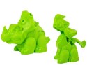 LEAN Toys Stolik Ciastolina Dinozaury Jajka Foremka Wulkan ze Świecącą Lawą 4 Kolory