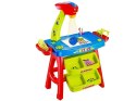 LEAN Toys Stolik Edukacyjny Szufladki z Projektorem 36 Obrazków Kredki Szablony Niebiesko Czerwony