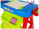 LEAN Toys Stolik Edukacyjny Szufladki z Projektorem 36 Obrazków Kredki Szablony Niebiesko Czerwony