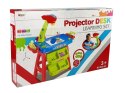 LEAN Toys Stolik Edukacyjny Szufladki z Projektorem 36 Obrazków Kredki Szablony Niebiesko Czerwony
