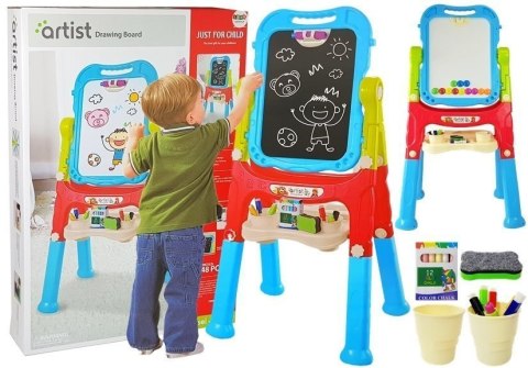 LEAN Toys Tablica Magnetyczna Kredowa 2w1 Niebiesko-Czerwona Akcesoria LEAN Toys Tablica Magnetyczna Kredowa 2w1 Niebiesko-Czerwona Akcesoria