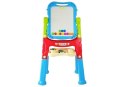 LEAN Toys Tablica Magnetyczna Kredowa 2w1 Niebiesko-Czerwona Akcesoria