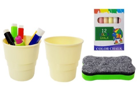 LEAN Toys Tablica Magnetyczna Kredowa 2w1 Niebiesko-Czerwona Akcesoria LEAN Toys Tablica Magnetyczna Kredowa 2w1 Niebiesko-Czerwona Akcesoria