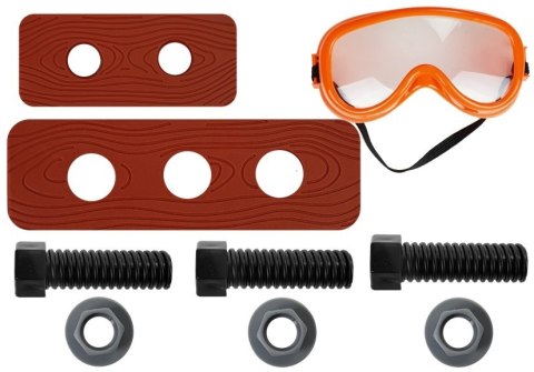 LEAN Toys Zestaw Majsterkowicza Pas Narzędzia Wiertarka Śrubki Kleszcze Młotek
