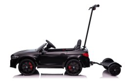 LEAN CARS Auto Na Akumulator BMW M5 Z Platformą Dla Rodzica Czarne Lakierowane