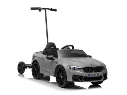 LEAN CARS Auto Na Akumulator BMW M5 Z Platformą Dla Rodzica Srebrne Lakierowane