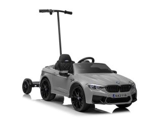 LEAN CARS Auto Na Akumulator BMW M5 Z Platformą Dla Rodzica Srebrne Lakierowane