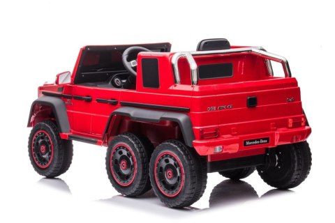 LEAN CARS Auto Na Akumulator Mercedes Benz G63 6X6 Czerwony LEAN CARS Auto Na Akumulator Mercedes Benz G63 6X6 Czerwony