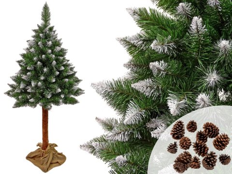 LEAN Choinka Sosna Diamentowa 3D na Pniu 180cm Śnieg Brokat LEAN Choinka Sosna Diamentowa 3D na Pniu 180cm Śnieg Brokat