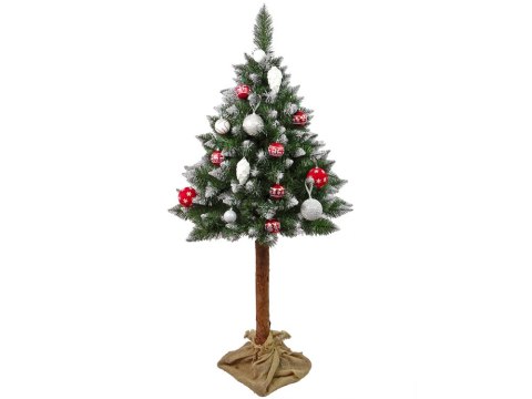 LEAN Choinka Sosna Diamentowa 3D na Pniu 180cm Śnieg Brokat LEAN Choinka Sosna Diamentowa 3D na Pniu 180cm Śnieg Brokat