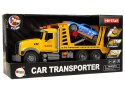 LEAN Toys Samochód Transportowy Laweta Pomoc Rampa Żółty Dźwięki Światła