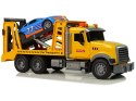 LEAN Toys Samochód Transportowy Laweta Pomoc Rampa Żółty Dźwięki Światła