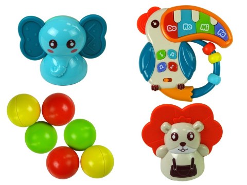LEAN Toys Stolik Edukacyjny Zjeżdżalnia Dla Piłeczek Pianinko Kosz Koła Zębate LEAN Toys Stolik Edukacyjny Zjeżdżalnia Dla Piłeczek Pianinko Kosz Koła Zębate