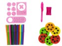 LEAN Toys Stolik Tablica Do Rysowania Krzesełko Projektor Różowy Pisaki Obrazki