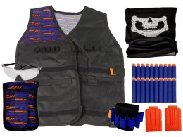 LEAN Toys Strój Komandosa Policjant Kostium Naboje Okulary Chusta Kamizelka