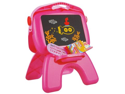 LEAN Toys Tablica Dwustronna Kredowa Pisaki Stojąca Projektor Obrazki Różowa LEAN Toys Tablica Dwustronna Kredowa Pisaki Stojąca Projektor Obrazki Różowa