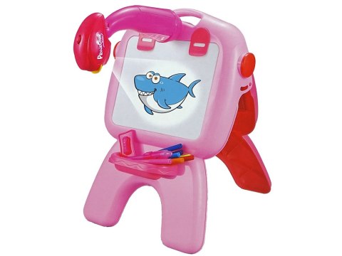 LEAN Toys Tablica Dwustronna Kredowa Pisaki Stojąca Projektor Obrazki Różowa LEAN Toys Tablica Dwustronna Kredowa Pisaki Stojąca Projektor Obrazki Różowa