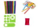 LEAN Toys Tablica Dwustronna Magnetyczna Kredowa Niebiesko Czerwona Szablony