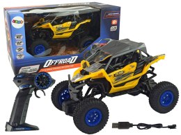 LEAN Toys Terenowe Auto Off- Road Zdalnie Sterowane 2,4 GHz 1:16 Żółte