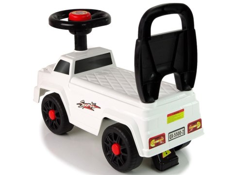 LEAN CARS Samochód Jeździk QX-5500- 2 Klakson Oparcie Biały LEAN CARS Samochód Jeździk QX-5500- 2 Klakson Oparcie Biały