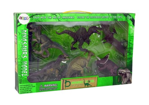 LEAN Toys Duży Zestaw Dinozaurów 6 sztuk Figurka Dinozaur Prehistoryczne Okazy