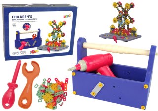 LEAN Toys Klocki Konstrukcyjne W Skrzynce Majsterkowanie Wiertarka DIY