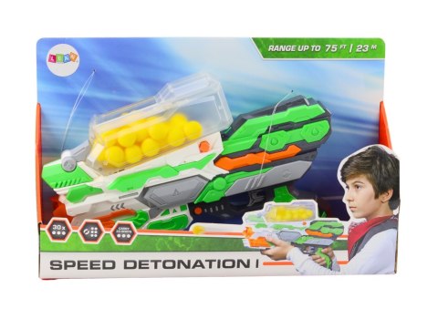 LEAN Toys Pistolet Na Miękkie Kulki 23 Metry Strzału 30 Kulek