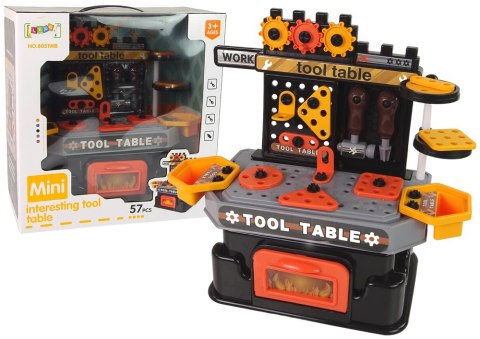 LEAN Toys Warsztat Stolik Małego Majsterkowicza Narzędzia 57 Elementów