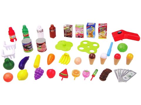 LEAN Toys Zestaw Supermarket Skaner Artykuły Spożywcze Dla Dzieci