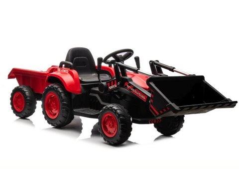 LEAN CARS Traktor Na Akumulator Z łyżką BW-X002A Czerwony LEAN CARS Traktor Na Akumulator Z łyżką BW-X002A Czerwony