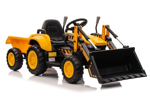LEAN CARS Traktor Na Akumulator Z łyżką BW-X002A Żółty LEAN CARS Traktor Na Akumulator Z łyżką BW-X002A Żółty