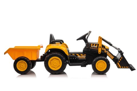 LEAN CARS Traktor Na Akumulator Z łyżką BW-X002A Żółty LEAN CARS Traktor Na Akumulator Z łyżką BW-X002A Żółty