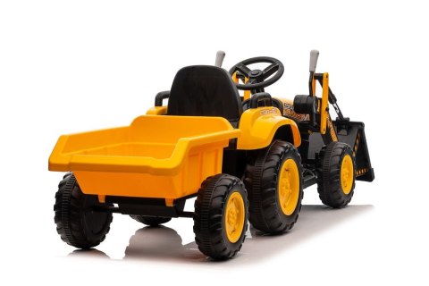 LEAN CARS Traktor Na Akumulator Z łyżką BW-X002A Żółty LEAN CARS Traktor Na Akumulator Z łyżką BW-X002A Żółty