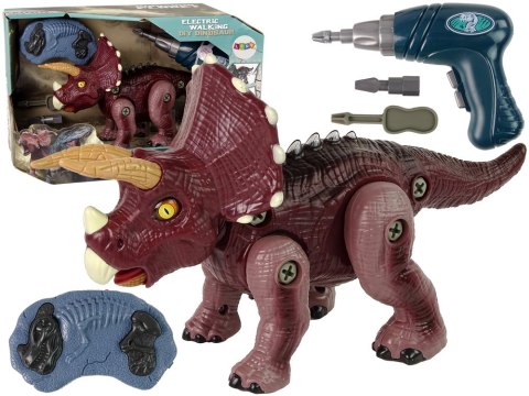 LEAN Toys Dinozaur do Rozkręcania z Wiertarką Plastikowy