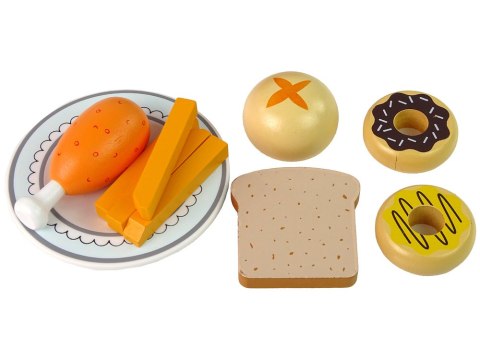 LEAN Toys Drewniana Kuchenka Mikrofalowa Mikrofalówka Jedzenie Biała