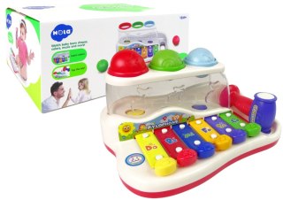 LEAN Toys Edukacyjne Cymbałki Dla Malucha Młoteczek Kolorowe Piłeczki