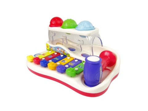 LEAN Toys Edukacyjne Cymbałki Dla Malucha Młoteczek Kolorowe Piłeczki