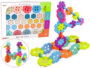 LEAN Toys Klocki Konstrukcyjne Płatki Śniegu 120 Elementów