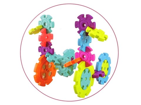 LEAN Toys Klocki Konstrukcyjne Płatki Śniegu 120 Elementów